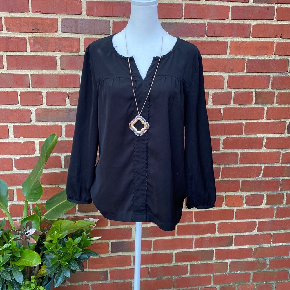 Black J Crew Blouse Medium